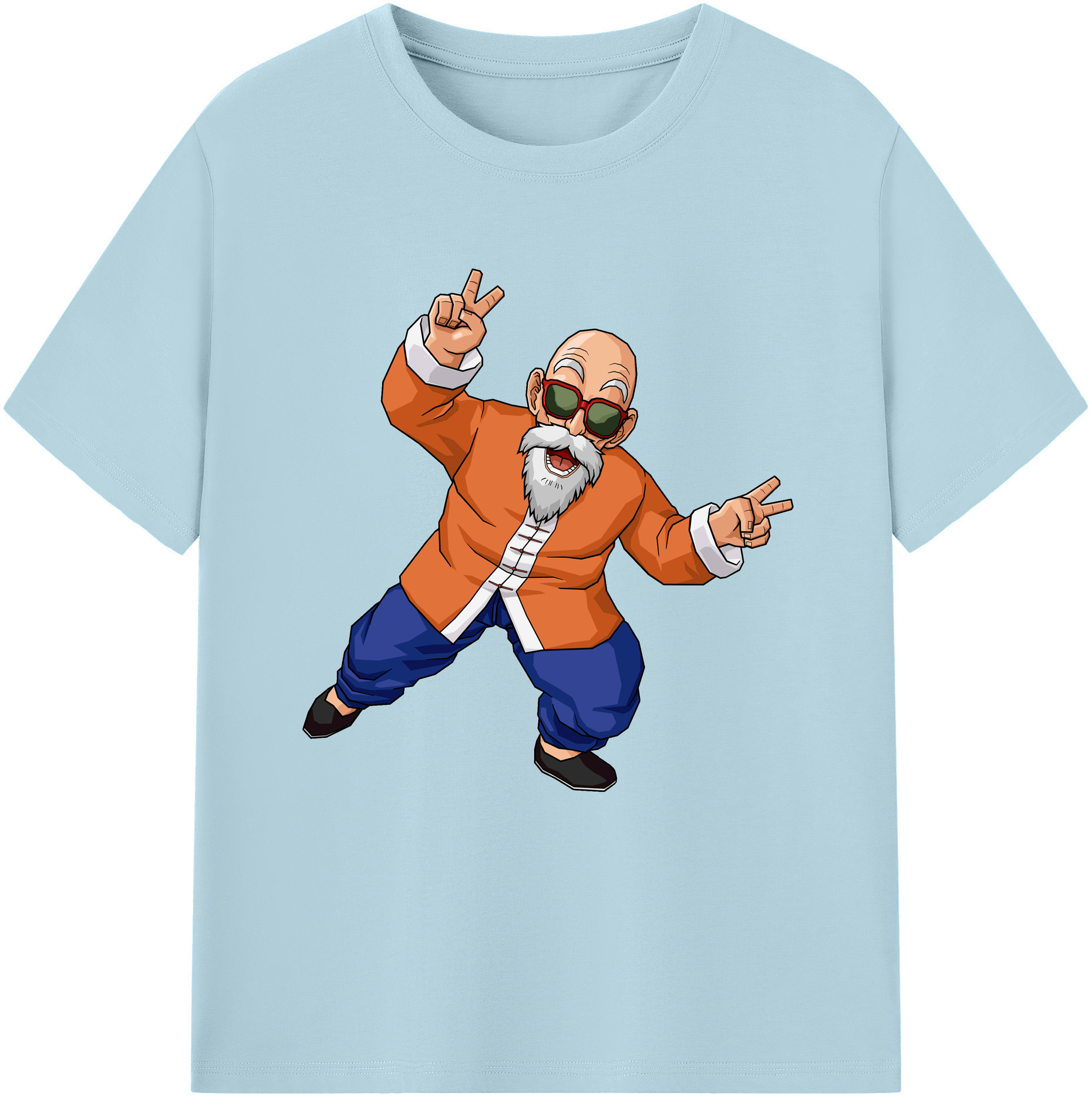 （画像用） ドラゴンボール 亀仙人（かめせんにん） DRAGON BALL Master Roshi Kame Sennin 綿100％半袖Tシャツ（フロントプリント）